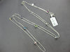 EXTRA LONG 5.75CT DIAMOND & AAA MULTI GEM 14KT WHITE GOLD BY THE YARD NECKLACE