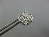 ESTATE LARGE .93CT DIAMOND 14KT WHITE GOLD 3D CLUSTER FLOWER STUD EARRINGS #3060