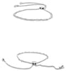 .25CT DIAMOND 14KT WHITE GOLD ROUND CLASSIC MULTI BAR ADJUSTABLE TENNIS BRACELET