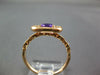 ESTATE .83CT DIAMOND & AAA AMETHYST 18K ROSE GOLD SQUARE CUSHION ETOILE FUN RING
