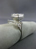 ESTATE WIDE .45CT ROUND & BAGUETTE DIAMOND 18KT WHITE GOLD SQUARE FILIGREE RING