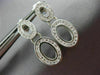 ESTATE .75CT ROUND DIAMOND 14KT WHITE GOLD CLASSIC OVAL DROP EARRINGS #15150