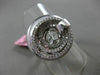 ESTATE LARGE .39CT DIAMOND 18KT WHITE GOLD 3D HANDCRAFTED MULTI CIRCULAR RING