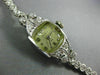 ANTIQUE BULOVA 1.20CT OLD MINE DIAMOND 14KT WHITE GOLD SQUARE TENNIS WATCH #2199