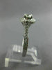 ESTATE 1.0CT DIAMOND 14KT WHITE GOLD ROUND HALO SEMI ETERNITY ENGAGEMENT RING