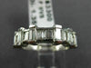 ESTATE 1.35CT EMERALD DIAMOND 18KT WHITE GOLD 3D WEDDING ANNIVERSARY RING 11380