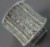 EXTRA LARGE 2.13CT DIAMOND 14KT WHITE GOLD 3d ROUND & BAGUETTE ANNIVERSARY RING