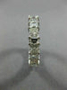 LARGE 5.75CT PRINCESS & BAGUETTE DIAMOND 14K WHITE GOLD 3D ETERNITY WEDDING RING