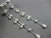 .86CT DIAMOND 14KT WHITE GOLD 3D CLASSIC BY THE YARD CHANDELIER HANGING EARRINGS