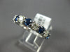 LARGE 1.64CT DIAMOND & AAA SAPPHIRE 14K WHITE GOLD SHARED PRONG ANNIVERSARY RING