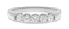 ESTATE .50CT DIAMOND 14KT WHITE GOLD 3D CLASSIC 5 STONE ROUND ANNIVERSARY RING