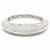 EXTRA LARGE 20.82CT DIAMOND 18KT WHITE GOLD ROUND & BAGUETTE DOME SHAPE BRACELET
