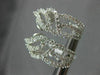 ESTATE LARGE 1.15CT DIAMOND 14K WHITE GOLD CLASSIC LEAF FILIGREE EARRINGS #26315