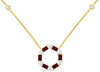 1.2CT DIAMOND & AAA RUBY 14KT YELLOW GOLD 3D CIRCLE OF LIFE BY THE YARD NECKLACE
