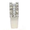 ESTATE LARGE 2.97CT DIAMOND 18KT WHITE GOLD 3D ROUND & BAGUETTE ANNIVERSARY RING