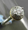 ANTIQUE .50CT DIAMOND 14KT TWO TONE GOLD SOLITAIRE 3D ENGAGEMENT FRIENDSHIP RING