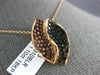 ESTATE LARGE 1.10CT BLACK & ORANGE DIAMOND 18KT ROSE GOLD MARQUISE SHAPE PENDANT