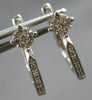 ESTATE .13CT DIAMOND 14KT WHITE GOLD GEOMETRICAL FUN LEVERBACK HANGING EARRINGS