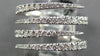 ESTATE WIDE .83CT DIAMOND 18KT WHITE GOLD GRADUATING CRISS CROSS MULTI ROW RING