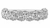 2.16CT DIAMOND 18KT WHITE GOLD 3D MULTI FLOWER 3/4TH ETERNITY ANNIVERSARY RING