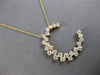 ESTATE 1.58CT DIAMOND 14KT YELLOW GOLD CLASSIC ROUND CLUSTER MOON LOVE NECKLACE