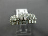 ESTATE WIDE 1.38CT DIAMOND 18K WHITE GOLD 3D SEMI BEZEL WEDDING ANNIVERSARY RING