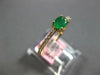 ESTATE .45CT DIAMOND & AAA EMERALD 14KT YELLOW GOLD OVAL & ROUND FRIENDSHIP RING