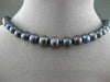 ESTATE AAA PURPLISH GRAY TAHITIAN PEARL 14KT WHITE GOLD FILIGREE NECKLACE #21941