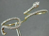 ESTATE LARGE .50CT ROUND DIAMOND 14KT YELLOW GOLD CLASSIC DOUBLE SNAKE FUN RING