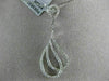 ESTATE LARGE .66CT DIAMOND 18KT WHITE GOLD 3D CLASSIC TEAR DROP FLOATING PENDANT