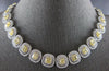GIA LARGE & LONG 51.09CT WHITE & FANCY YELLOW DIAMOND 18KT 2 TONE GOLD NECKLACE