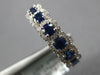WIDE 2.01CT DIAMOND & AAA SAPPHIRE 18K WHITE GOLD HALO ETERNITY ANNIVERSARY RING