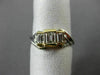 ESTATE .84CT EMERALD CUT DIAMOND 14KT WHITE & YELLOW GOLD ENGAGEMENT RING #3756