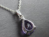 1.01CT DIAMOND & AAA AMETHYST 14K WHITE GOLD PEAR SHAPE & ROUND FLOATING PENDANT