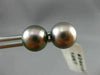 ESTATE AAA GREY TAHITIAN PEARL 14KT WHITE GOLD CLASSIC STUD EARRINGS 8mm #24419