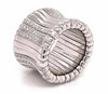 LARGE 1.78CT DIAMOND 18KT WHITE GOLD 3D CLASSIC BAMBOO ETERNITY ANNIVERSARY RING
