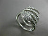 ESTATE LARGE .55CT ROUND DIAMOND 18KT WHITE GOLD FLEXIBLE HANDCRAFTED SNAKE RING