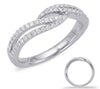 ESTATE .30CT DIAMOND 14KT WHITE GOLD CLASSIC DOUBLE LEAF CRISS CROSS FUN RING
