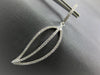 ESTATE .56CT DIAMOND 18KT WHITE GOLD 3D CLASSIC LEAF HANGING EARRINGS