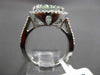 ESTATE LARGE 4.95CT DIAMOND & AAA GREEN AMETHYST 14K WHITE GOLD DOUBLE BAND RING