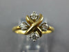 ESTATE .18CT DIAMOND 18KT TWO TONE GOLD 3D TIFFANY & CO FLOWER X LOVE RING