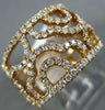 ESTATE WIDE .97CT DIAMOND 18KT ROSE GOLD 3D CLASSIC OPEN FILIGREE FUN RING