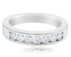 .51CT DIAMOND 14KT WHITE GOLD 3D CHANNEL SEMI ETERNITY WEDDING ANNIVERSARY RING
