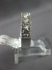 WIDE 1.23CT DIAMOND 18KT WHITE GOLD 10 STONE FILIGREE MILGRAIN ANNIVERSARY RING