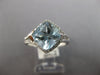 2.30CT DIAMOND & AAA AQUAMARINE 14KT WHITE GOLD CUSHION & ROUND ENGAGEMENT RING