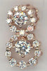 ESTATE .75CT DIAMOND 14K ROSE GOLD SOLITAIRE DOUBLE FLOWER LOVE FLOATING PENDANT