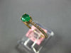 ESTATE .45CT DIAMOND & AAA EMERALD 14KT YELLOW GOLD OVAL & ROUND FRIENDSHIP RING