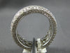 LARGE & WIDE 2.59CT DIAMOND 18KT WHITE GOLD 3D ROUND MULTI ROW ANNIVERSARY RING