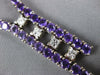 LARGE 53CT DIAMOND AAA AMETHYST 18KT WHITE GOLD PRINCESS & ROUND LARIAT NECKLACE