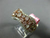 LARGE 3.54CT WHITE & PINK DIAMOND 18K WHITE & ROSE GOLD WEDDING ANNIVERSARY RING